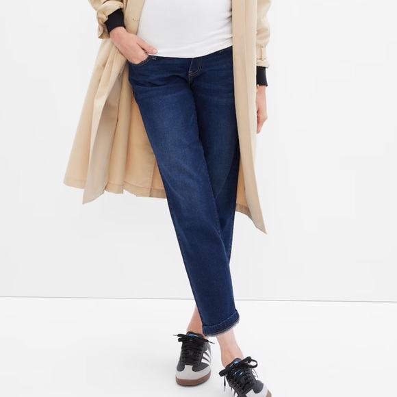 GAP Denim - GAP Maternity Best Girlfriend Jeans in Dark Indigo Blue